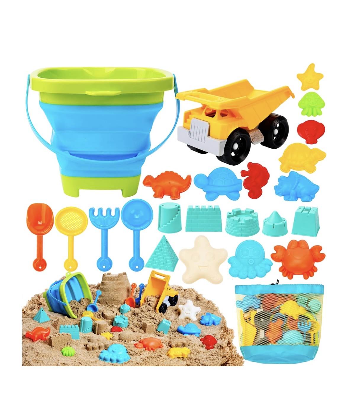 Bag of Mini Beach Toys – with Dump Truck Bag of Mini Beach Toys – with Dump Truck